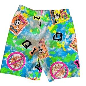 80’s true VTG neon kids Graphic Shorts-7